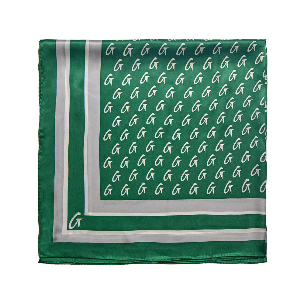 Large Printed Silk Scarf - Green