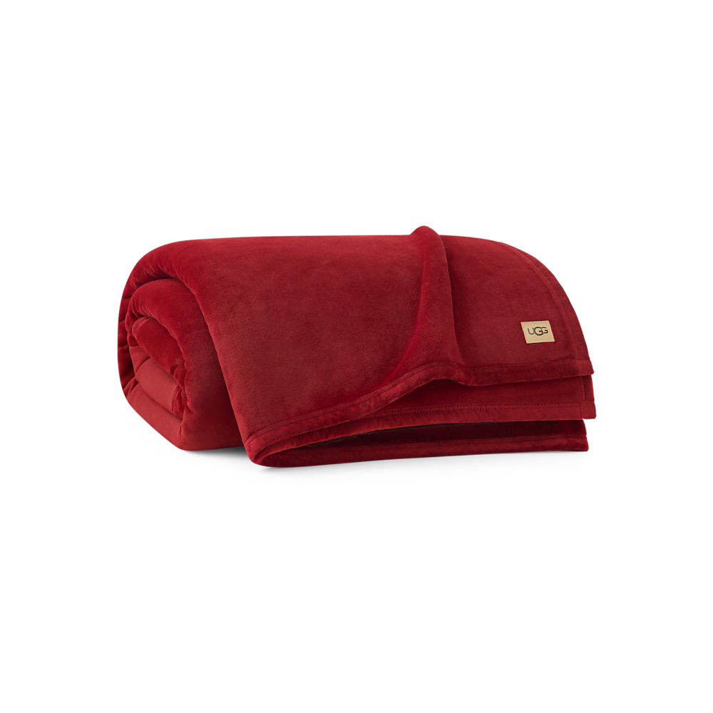 Extra-Large Plush Polyester Throw - Coffee Berry