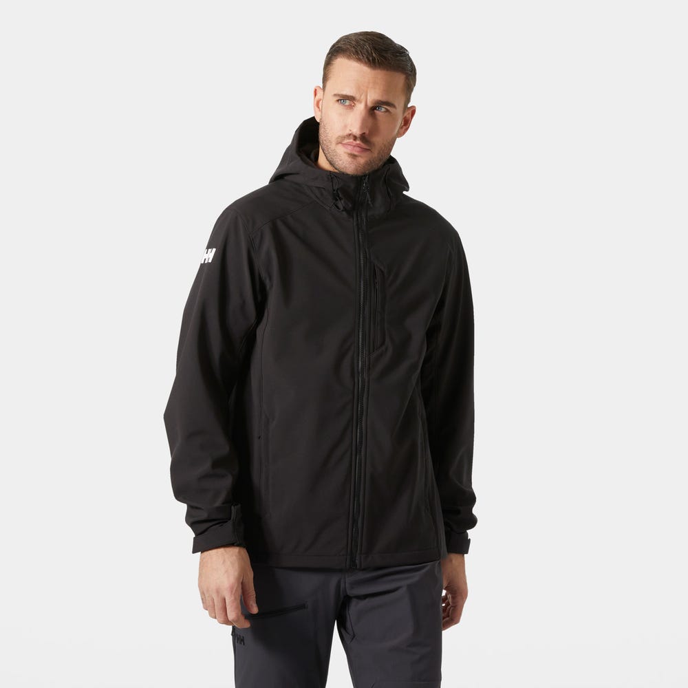 Men's Hooded Softshell Jacket - Black