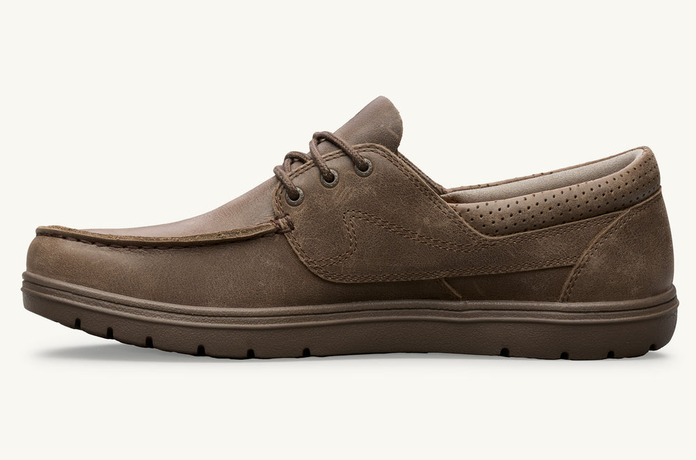 Men's Leather Boat Shoe - Desert