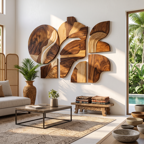 Farmhouse Wooden Wall Art Sculpture For Home Decor