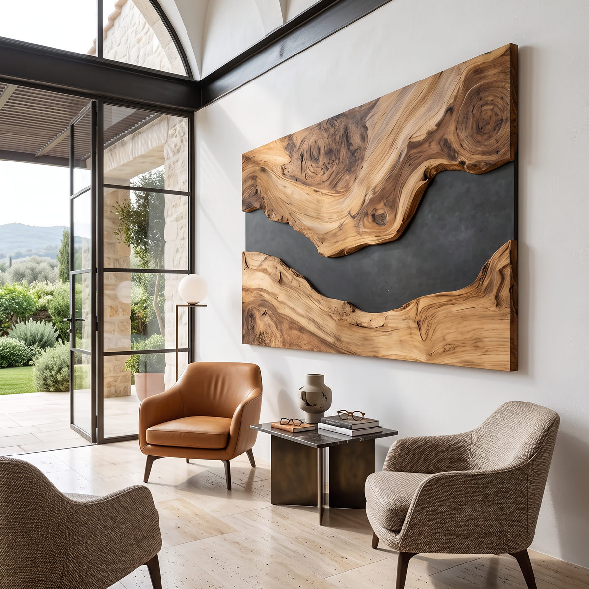 Modern Wooden Wall Art Sculpture For Bedroom Design
