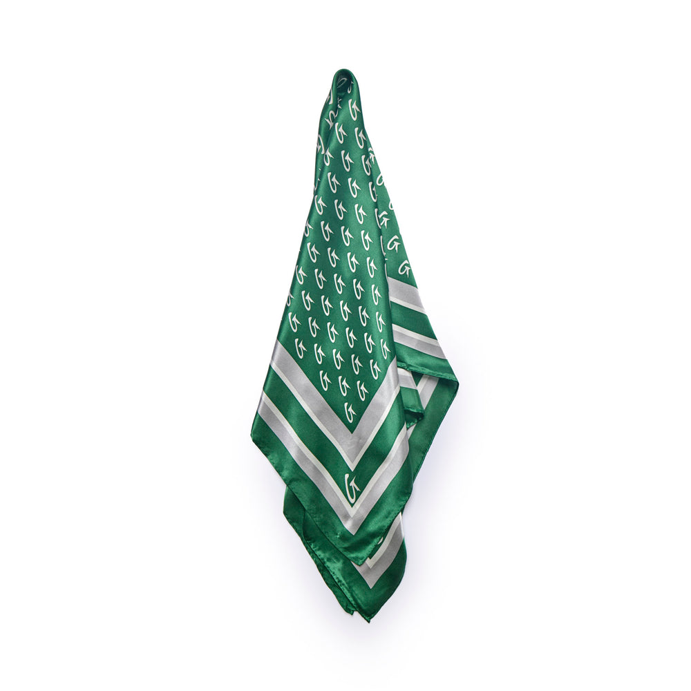 Large Printed Silk Scarf - Green