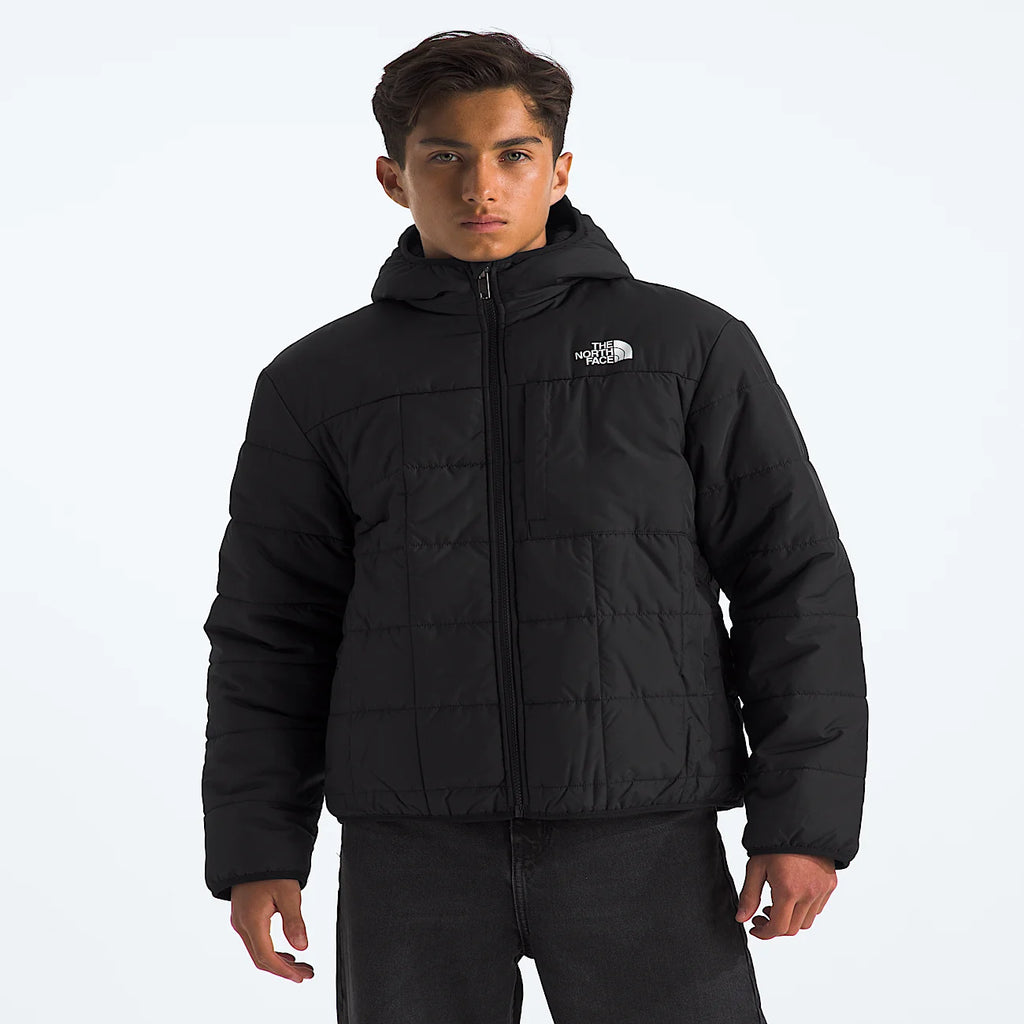 Boys' Reversible Hooded Jacket - Black