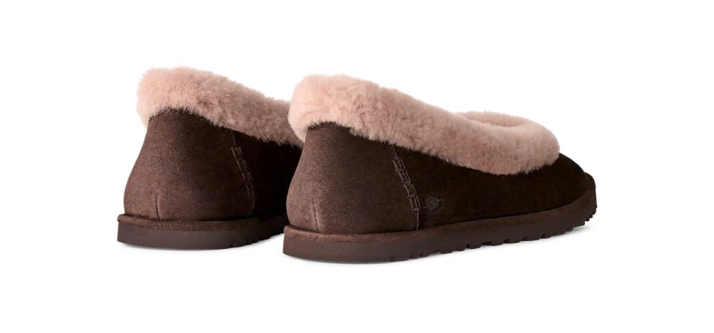 Women's Suede Ballet Flat - Chestnut