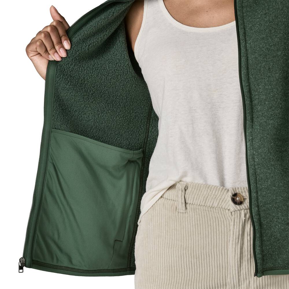 Women's Recycled Knit Fleece Jacket - Black