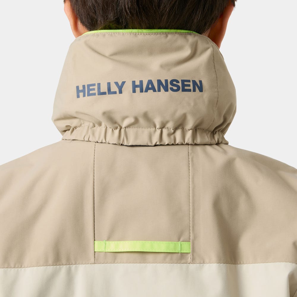 Juniors' Hooded Sailing Rain Jacket - Cream