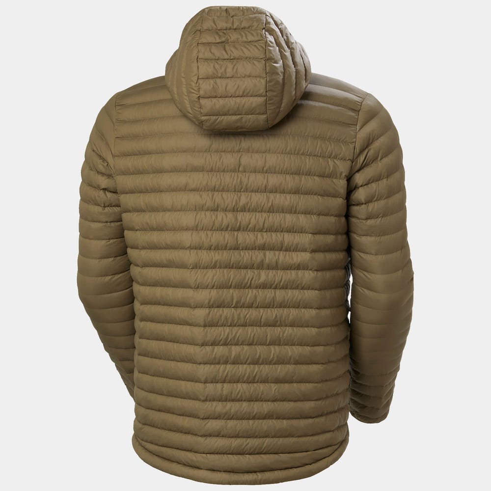 Men's Hooded Insulated Jacket - Brown