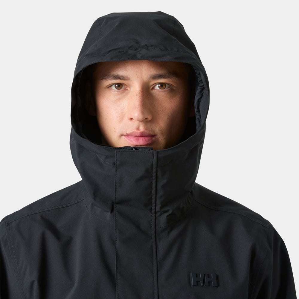Men's Waterproof Hooded Raincoat - Green