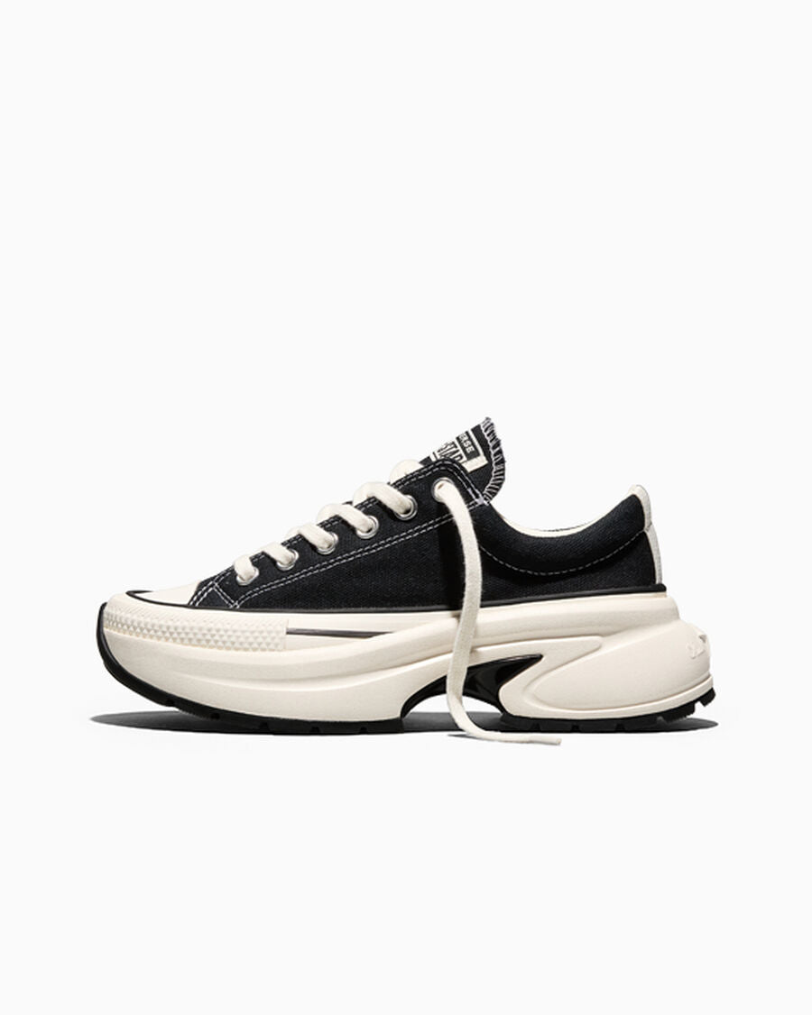 Canvas Platform Low Top Sneaker - Black - Black/Egret/Black