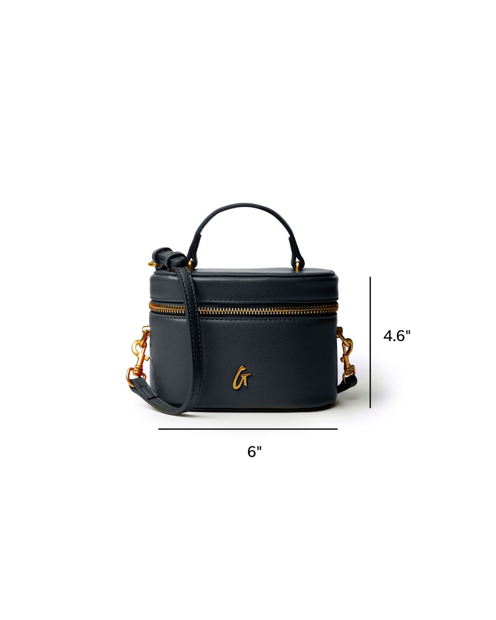 Mini Smooth Vanity Bag - Black