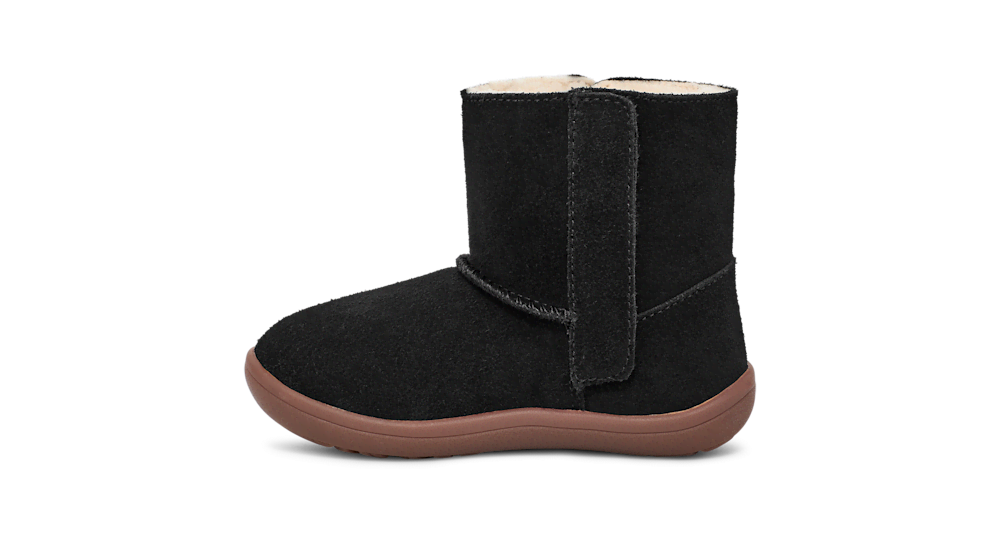 Toddler Suede Hook-And-Loop Boots - Black