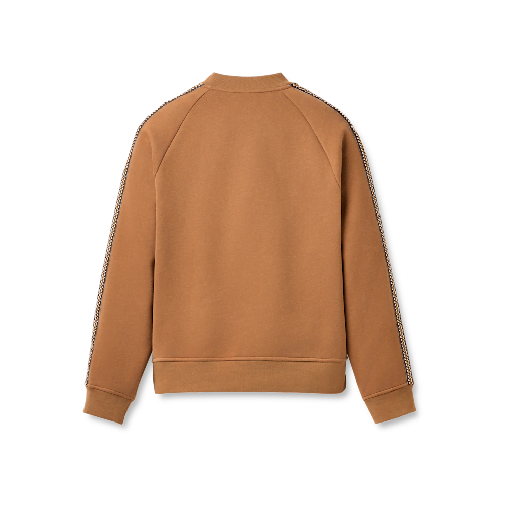 Men's Trimmed Crewneck Sweatshirt - Brown