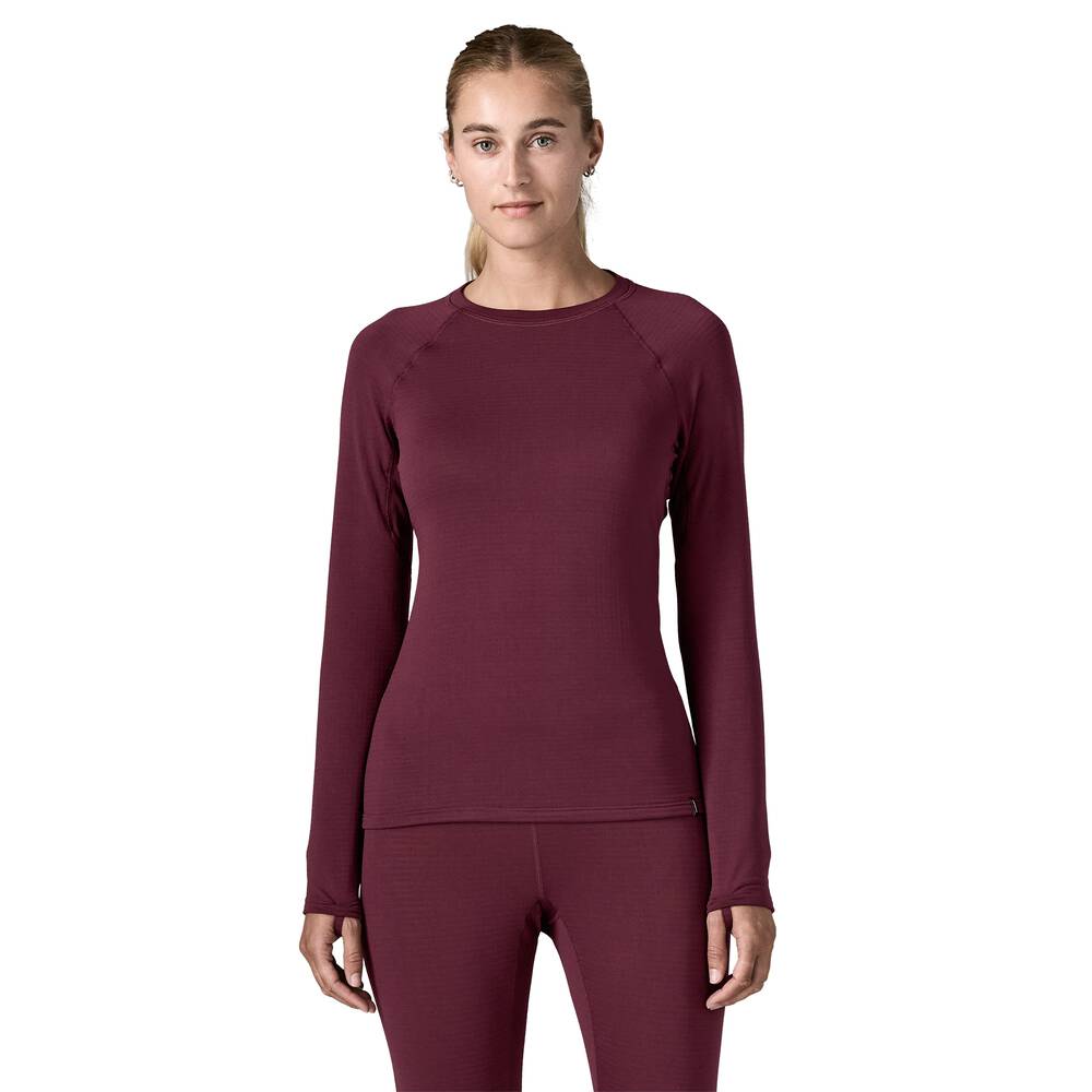 Women's Thermal Grid Base Layer Crewneck - Berry