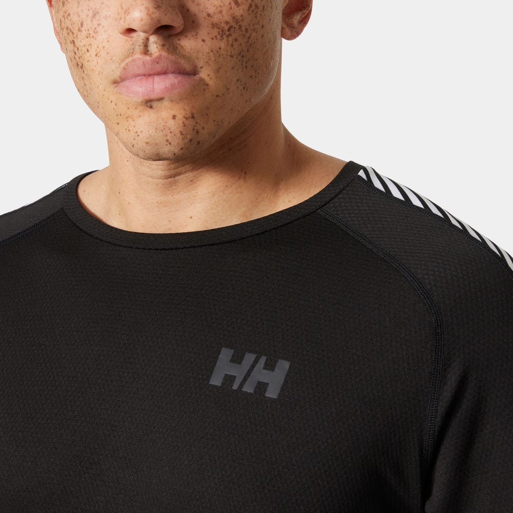 Men's Striped Crew Base Layer Top
