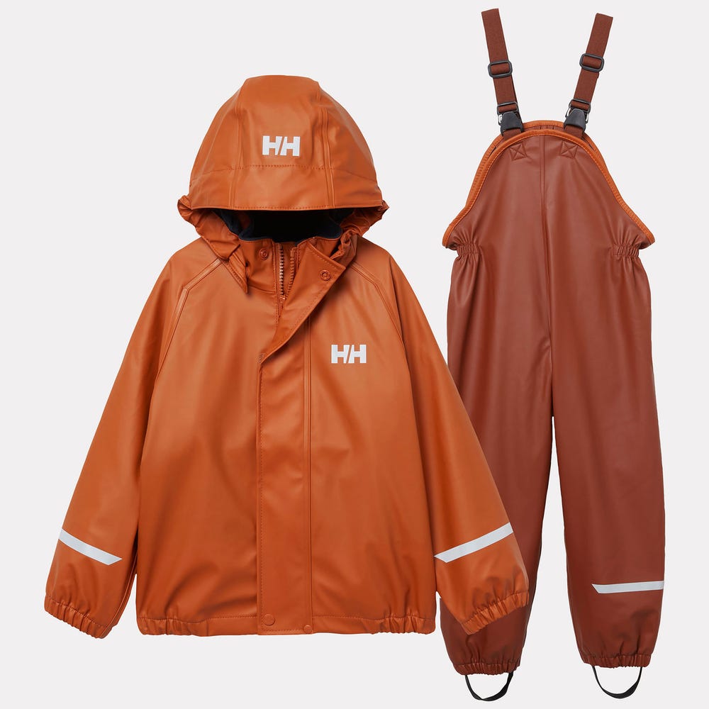 Kids' Fleece-Lined Rain Set - Cranberry