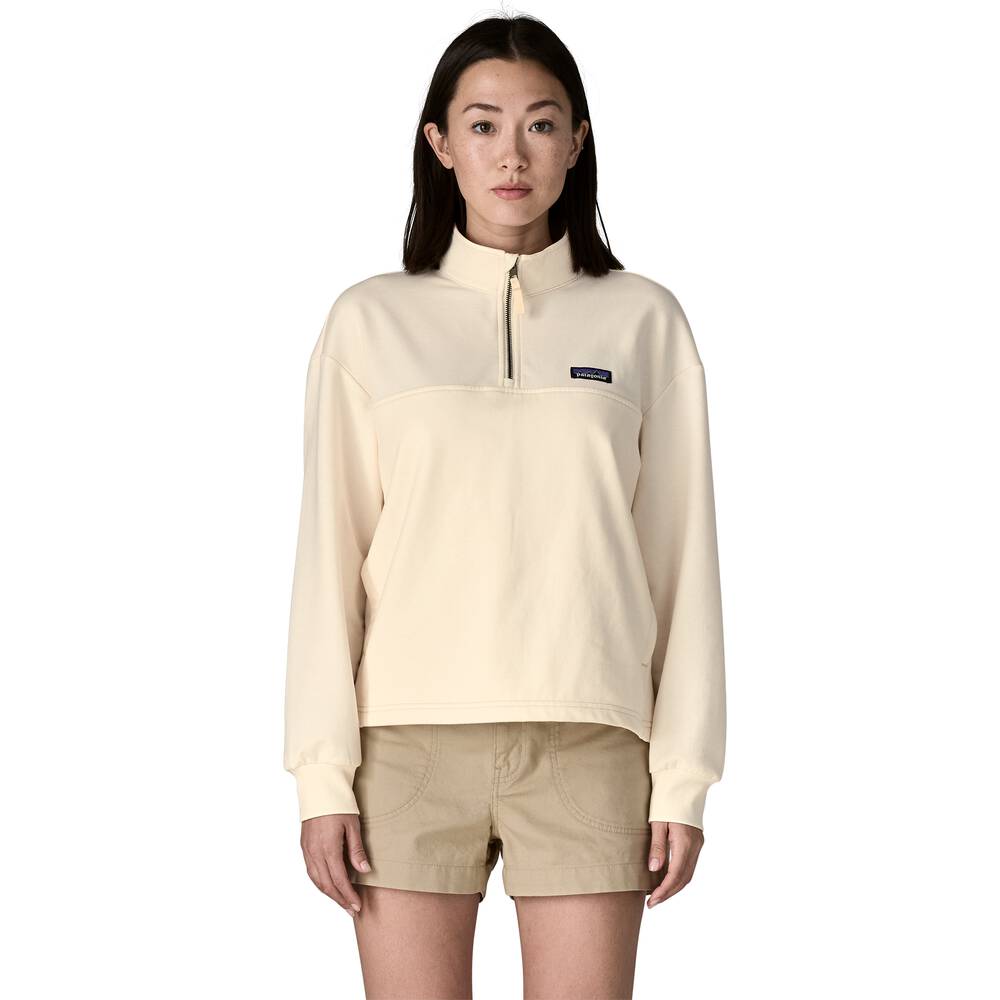 Women's Quarter-Zip Terry Pullover - Brown