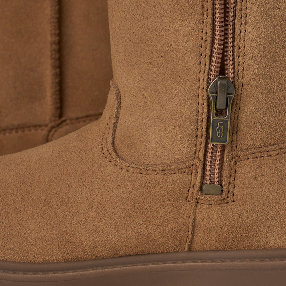 Kids' Waterproof Suede Side-Zip Boot - Chestnut