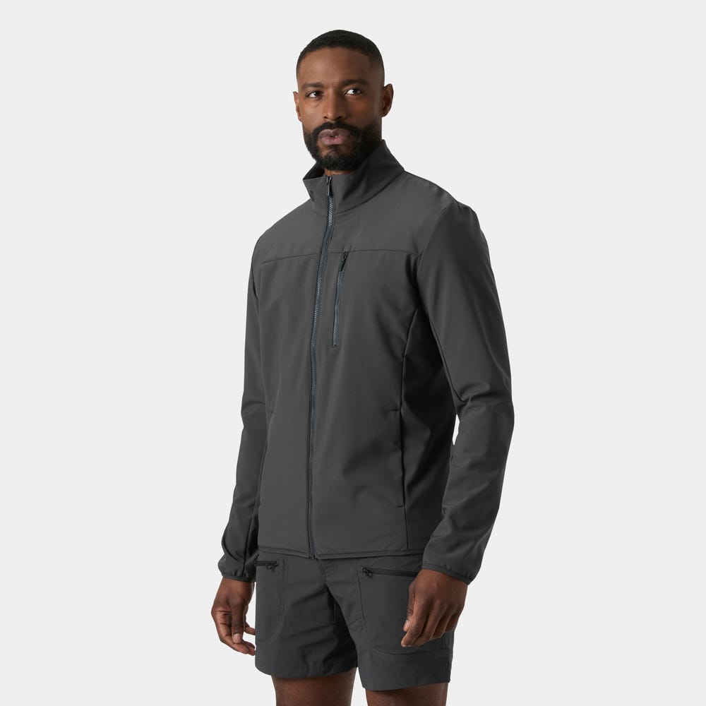 Men's Fleece-Lined Softshell Jacket - Ebony