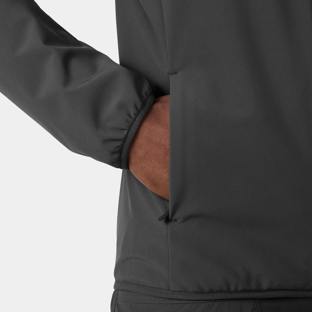 Men's Fleece-Lined Softshell Jacket - Ebony