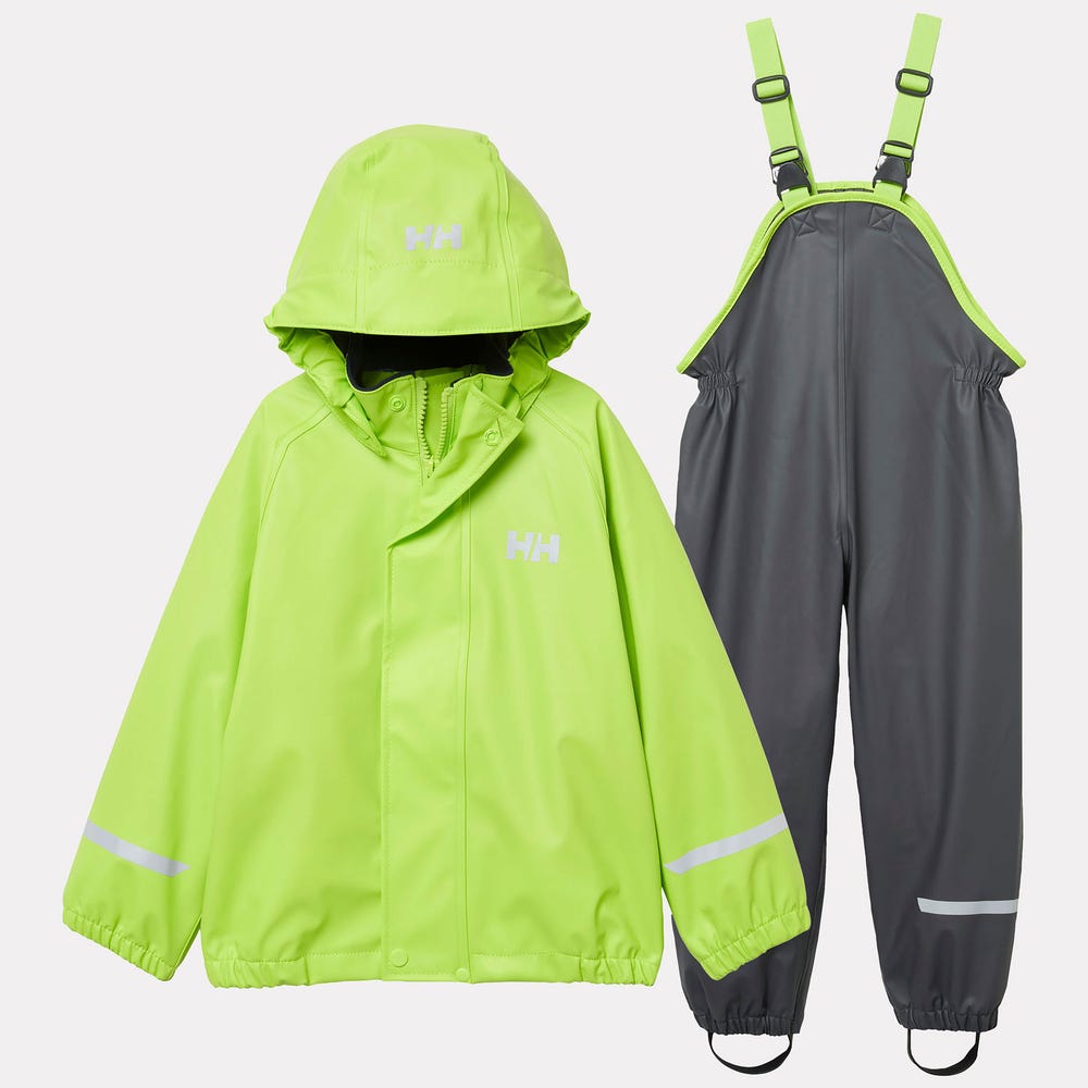 Kids' Fleece-Lined Rain Set - Cranberry
