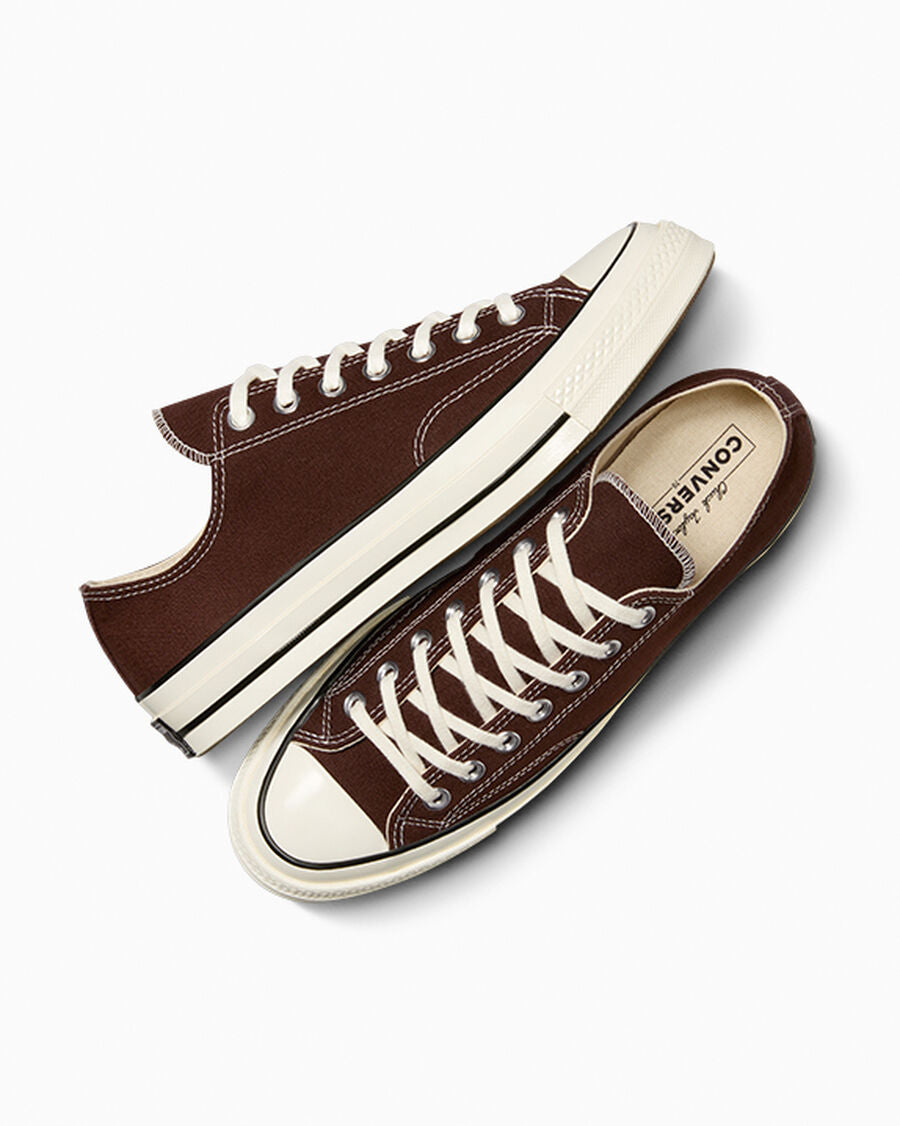 Canvas Low Top Sneakers - Brown - Dark Root Brown Brown/Egret/Black