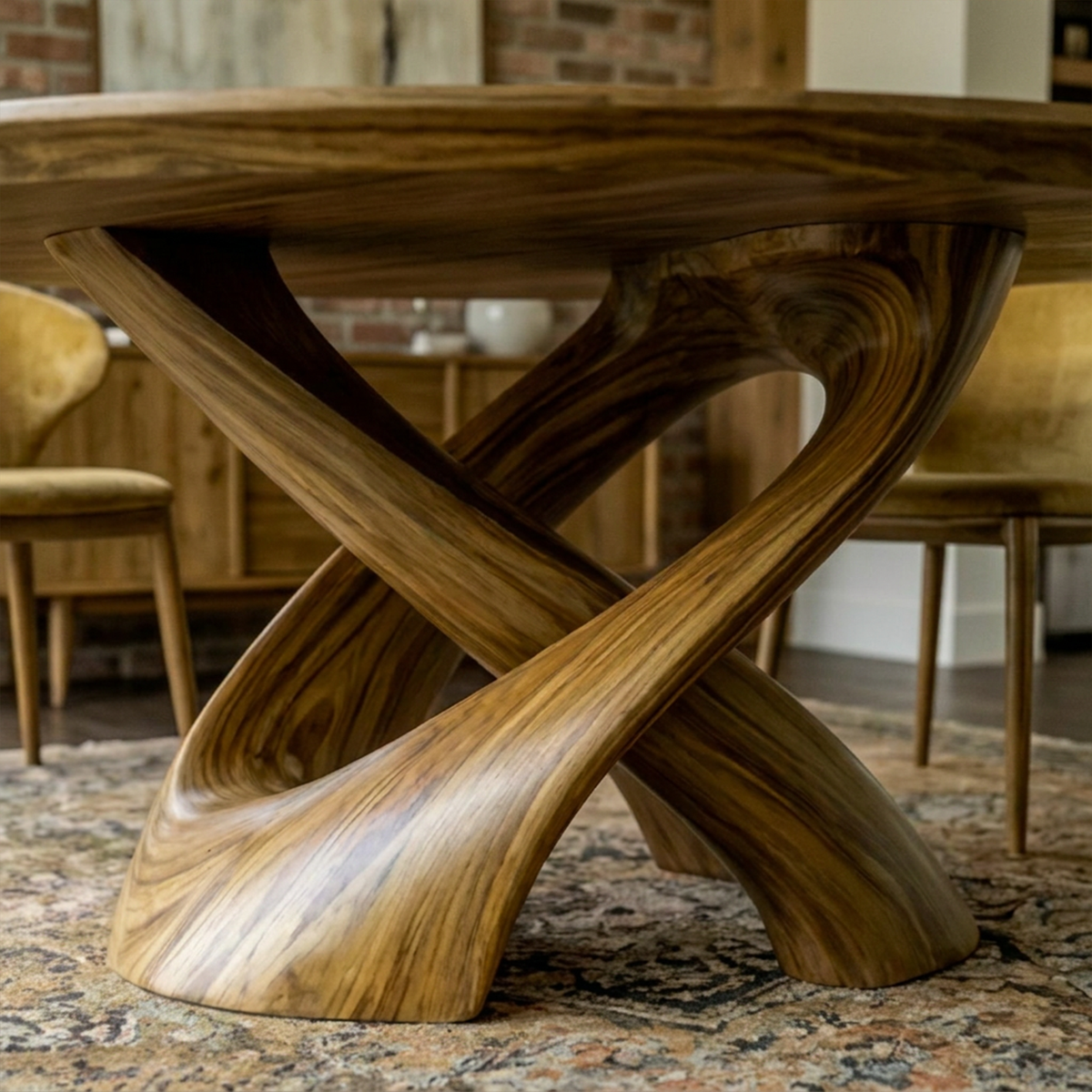 Rustic Handcrafted Live Edge Dining Table