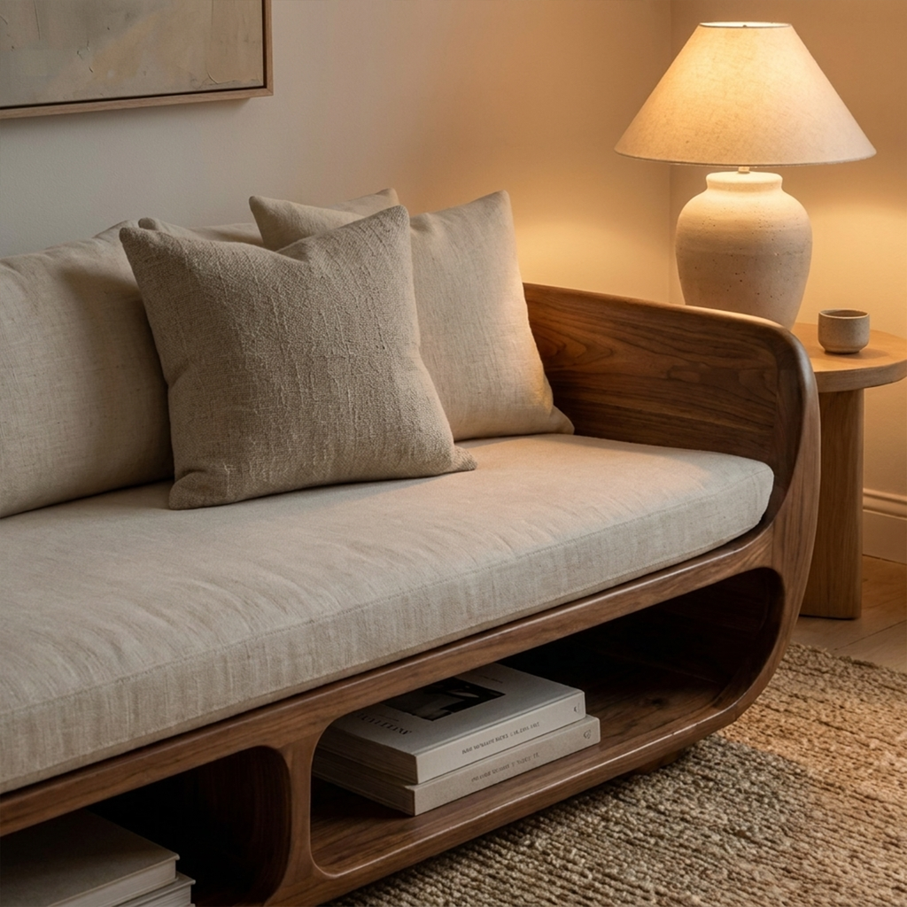 Rustic Sculptural Sofa Table