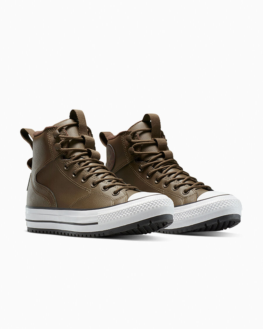 Water-Repellent High Top Hiker Boot - Grounded/Totally Fudged/White