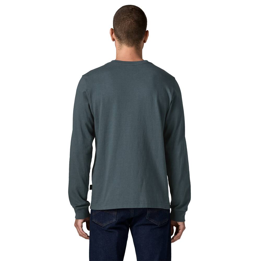 Men's Long Sleeve Cotton Henley Shirt - White
