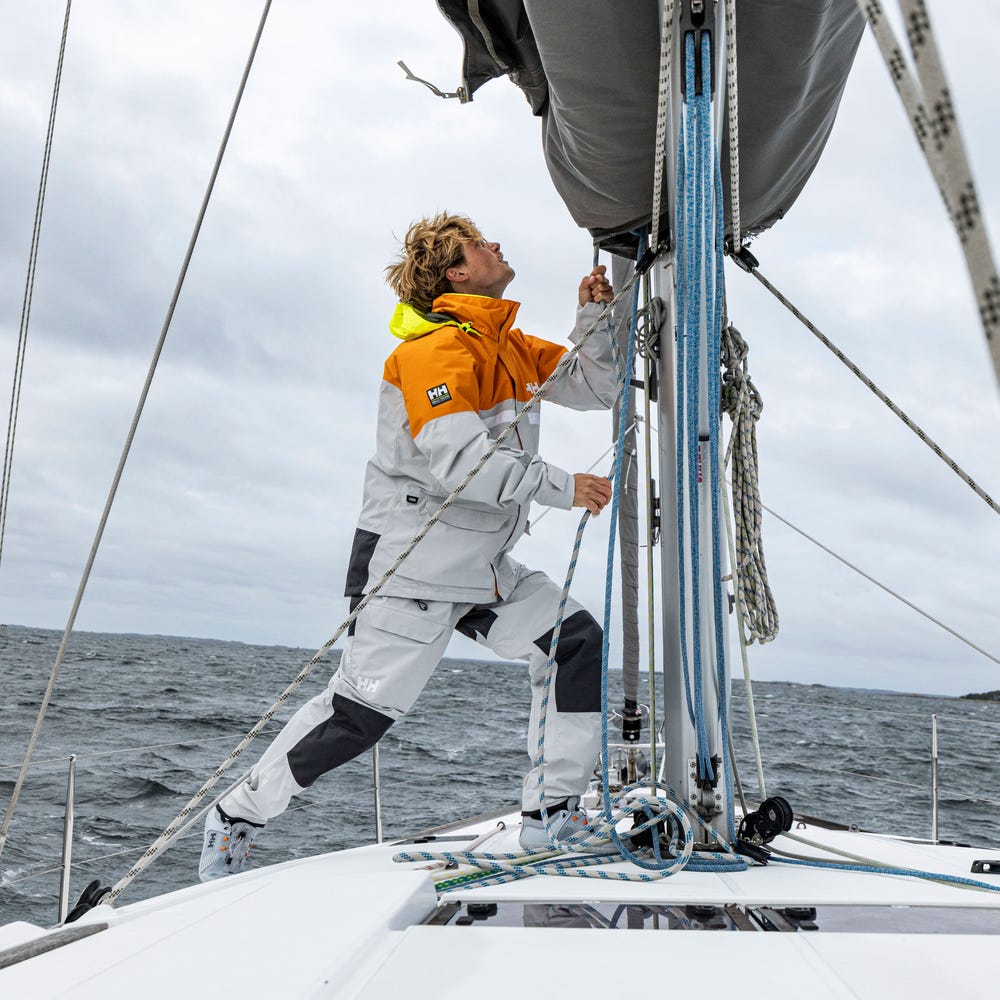 Men's Waterproof Sailing Bib Pants - Orange