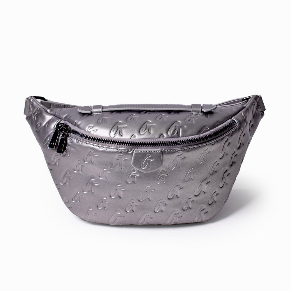 Vegan Leather Belt Bag - Platinum