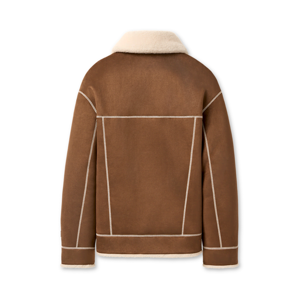 Women's Reversible Faux Suede Trucker Jacket