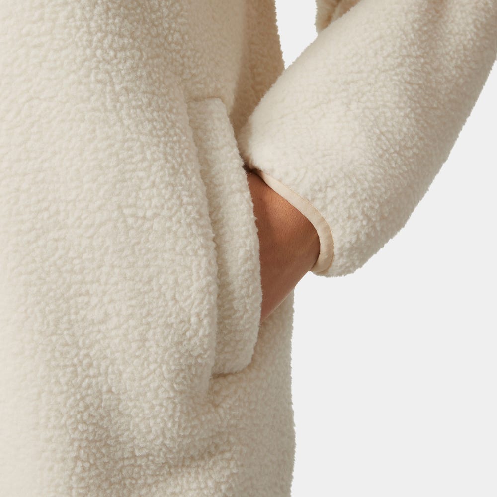 Women's Hooded Pile Fleece Jacket - Purple