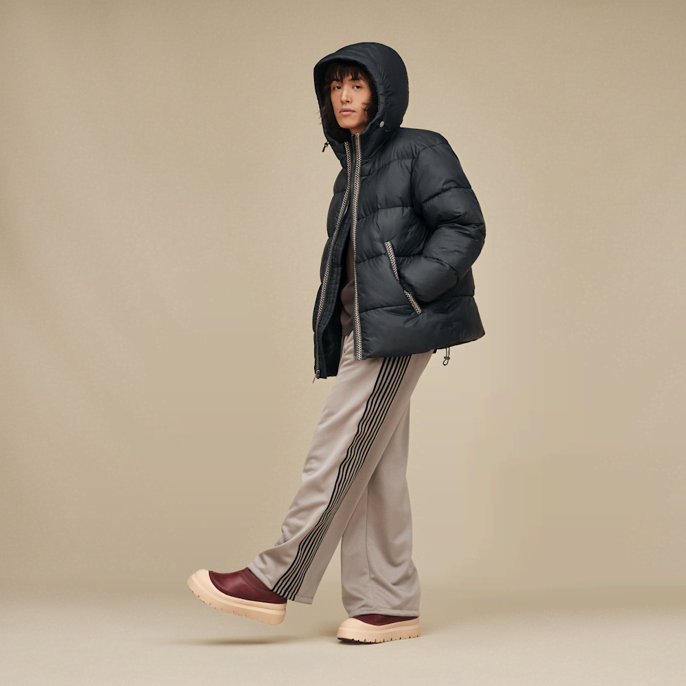 Men's Hooded Puffer Jacket - Green