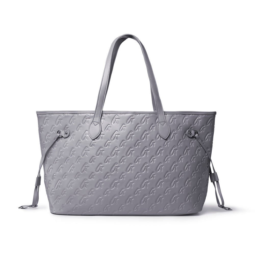 Vegan Leather Tote - Gray
