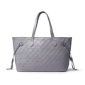 Vegan Leather Tote - Gray