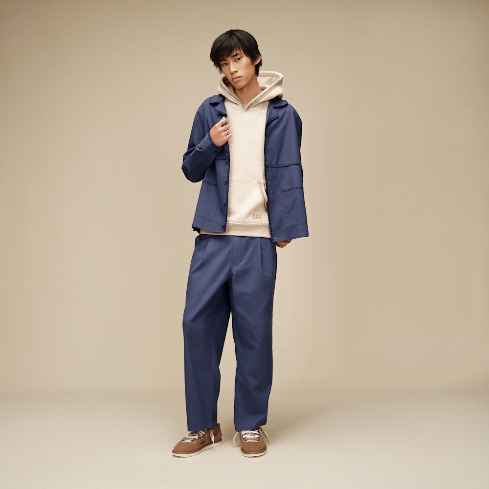 Men's Relaxed Button-Up Overshirt - Blue