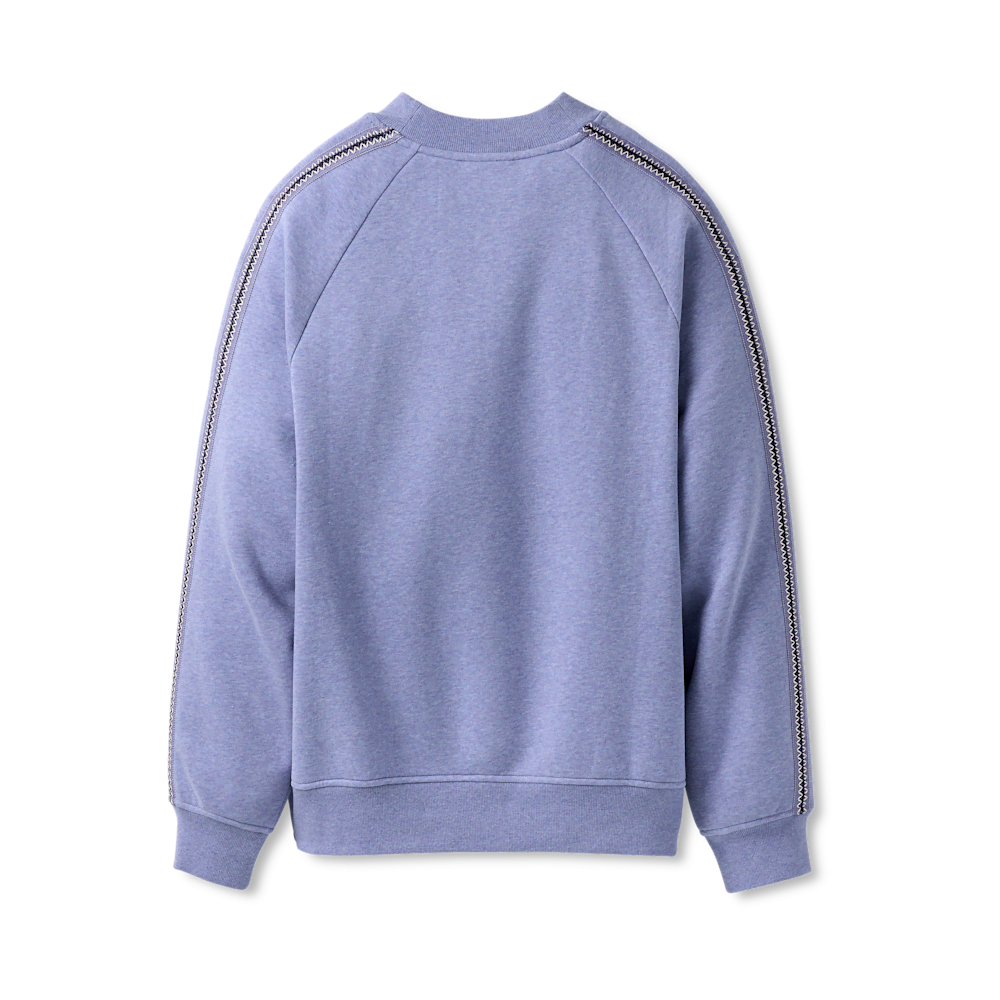 Men's Trimmed Crewneck Sweatshirt - Brown