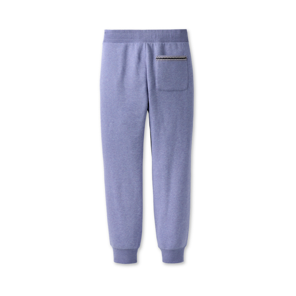 Men's Cotton Blend Drawstring Joggers - Purple