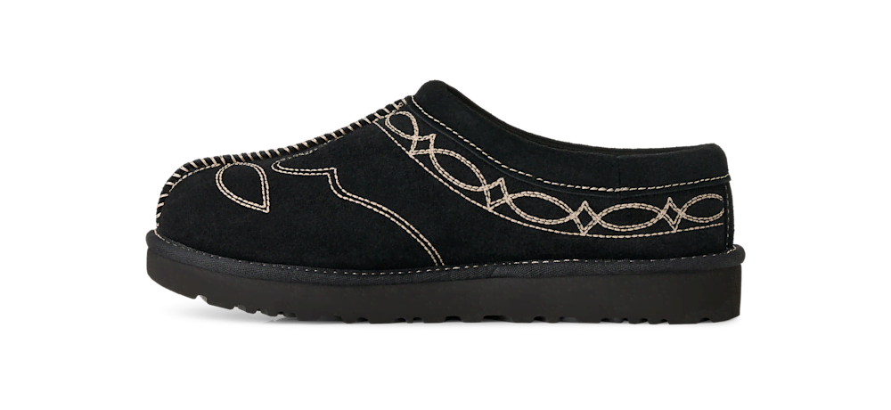 Women's Embroidered Suede Slipper - Burnt Cedar