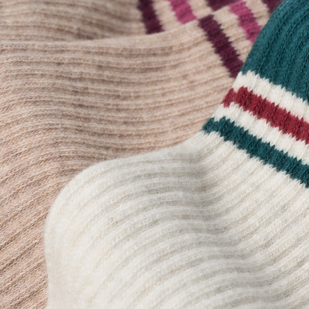 Women's Striped Crew Socks - 2 Pack