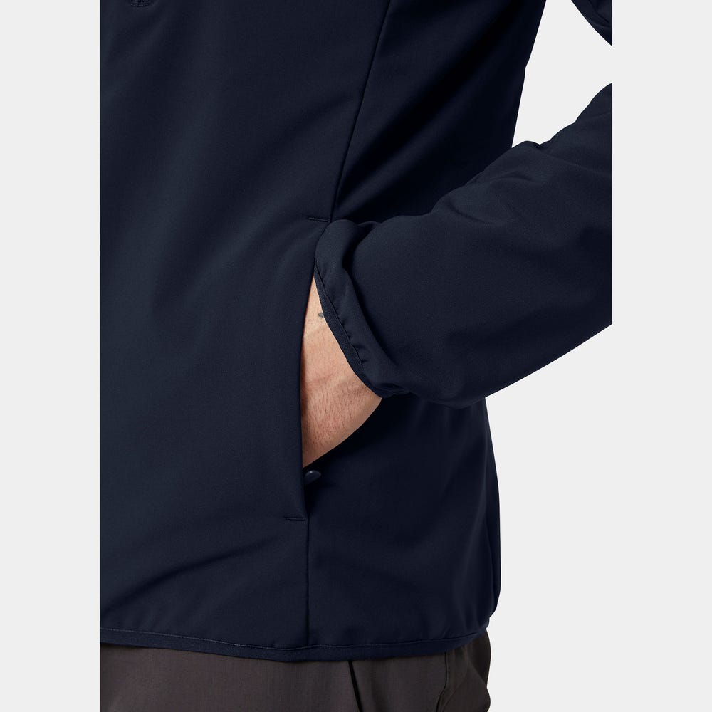 Men's Fleece-Lined Softshell Jacket - Ebony