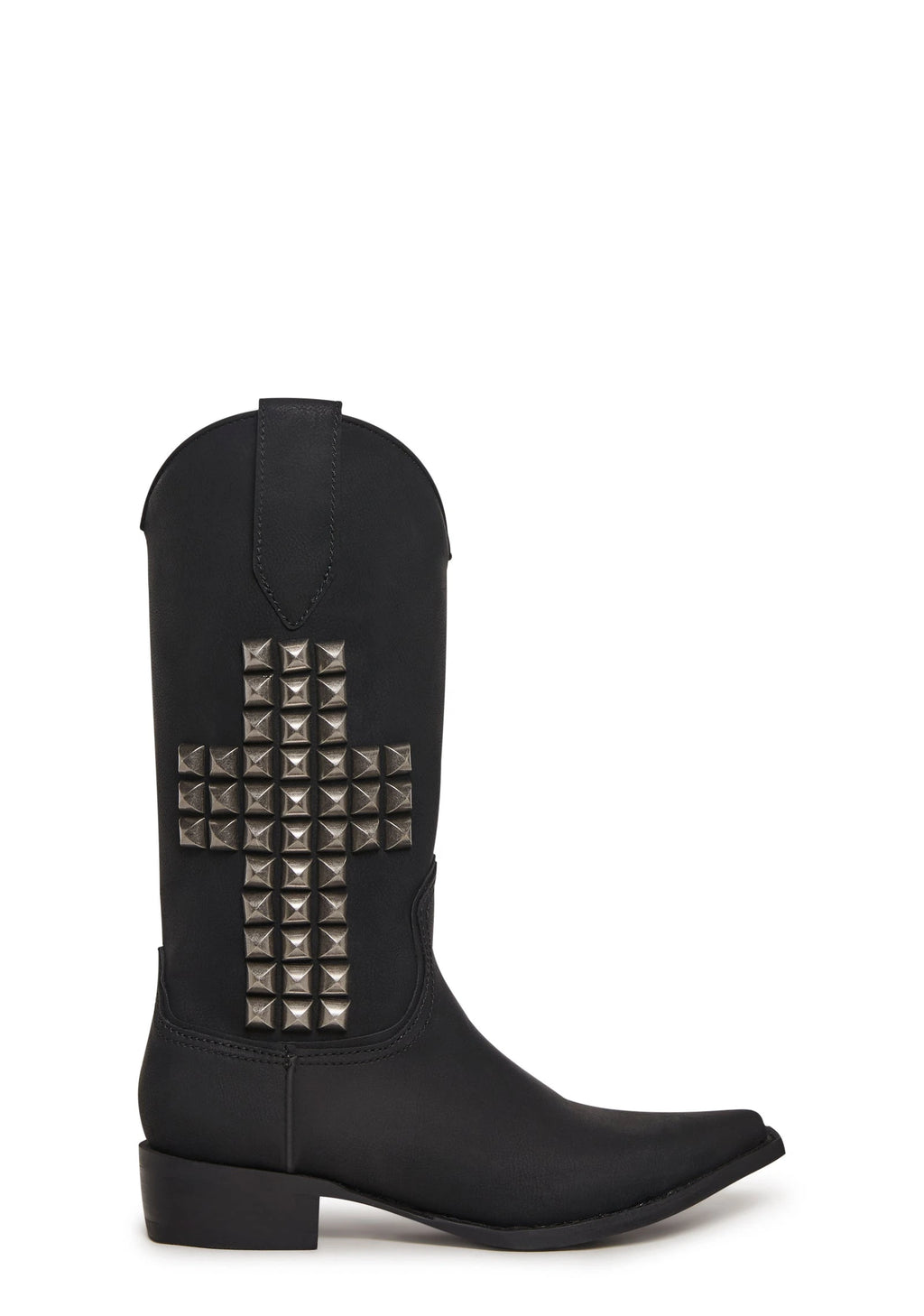 Studded Western Boots - Black