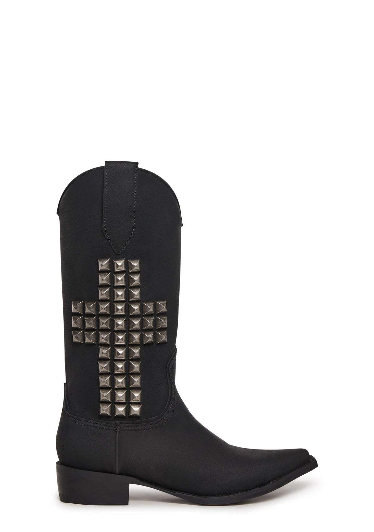 Studded Western Boots - Black