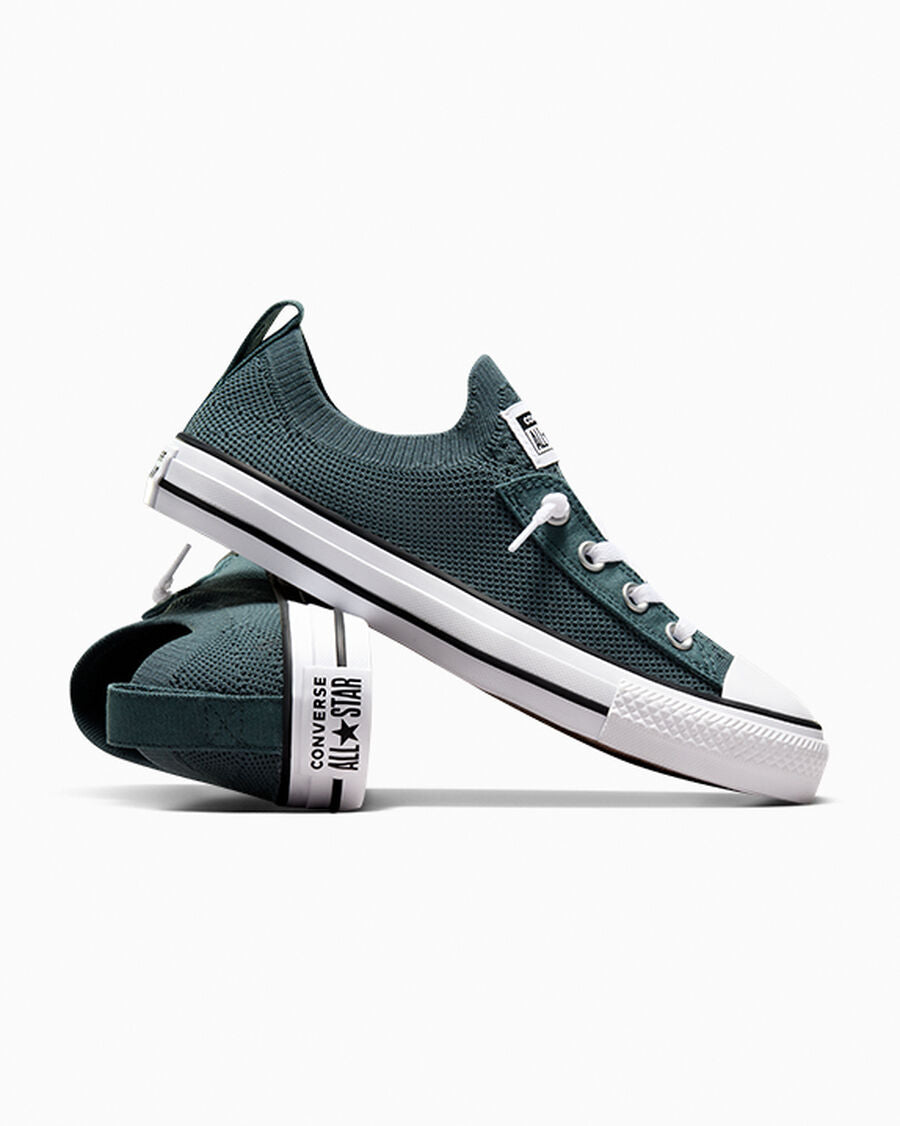 Women's Knit Slip-On Low-Top Sneaker - True Nature Green/White/Black