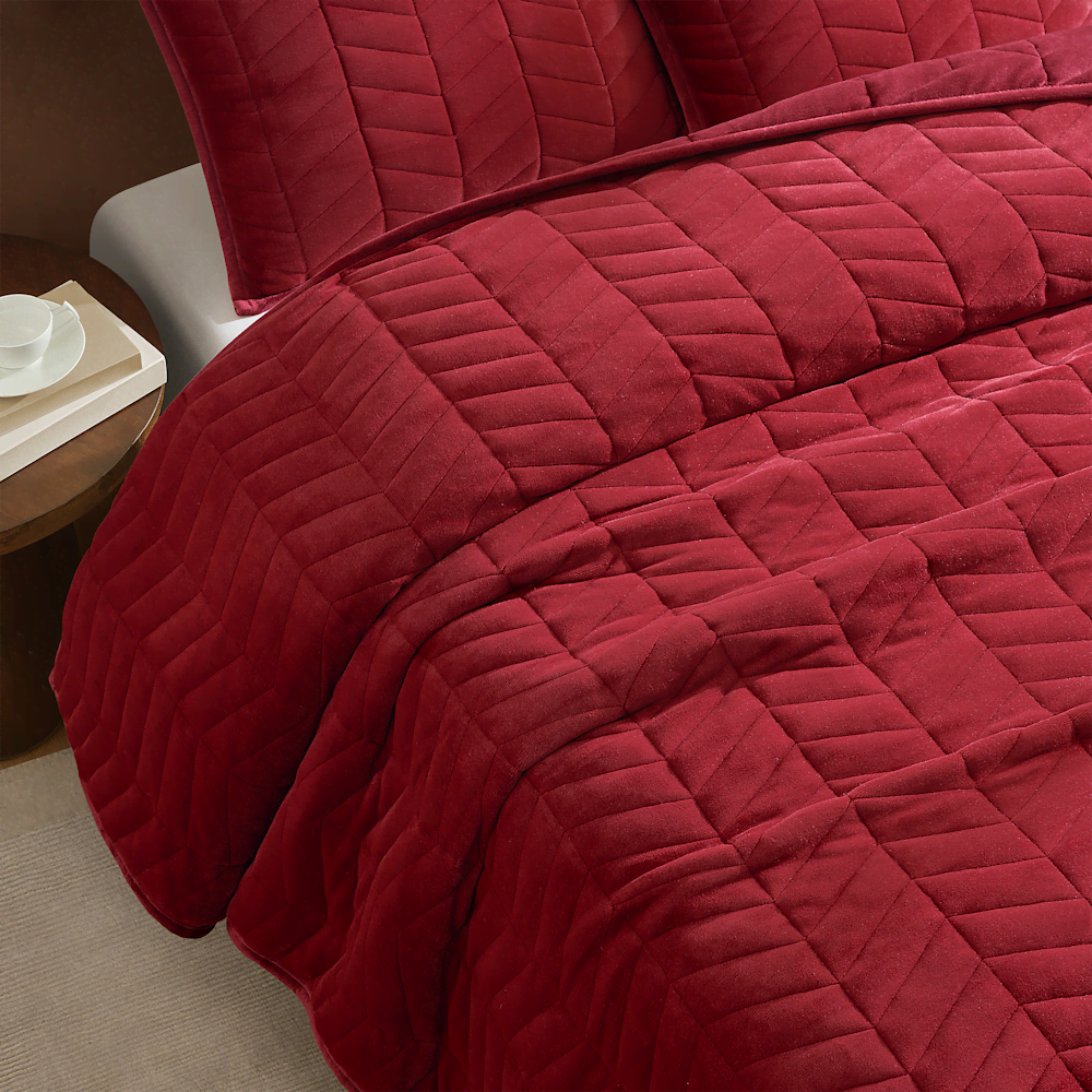 Twin/Twin XL Chevron Quilt Set - Navy