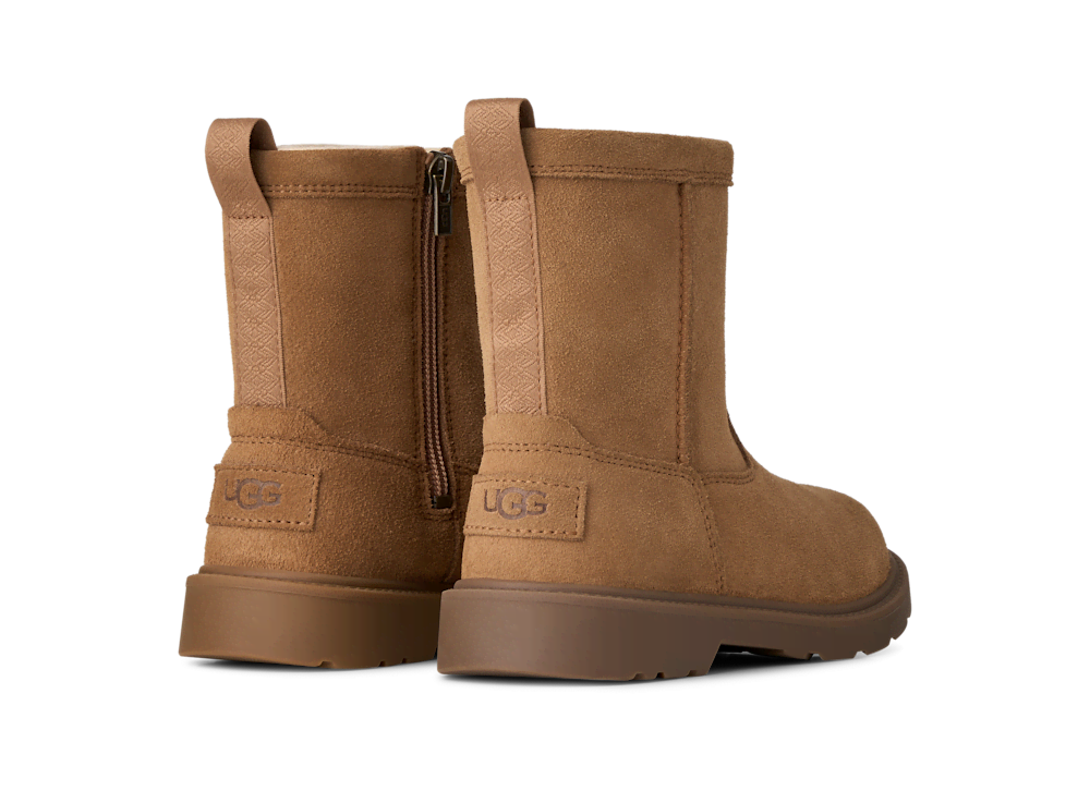 Kids' Waterproof Suede Side-Zip Boot - Chestnut
