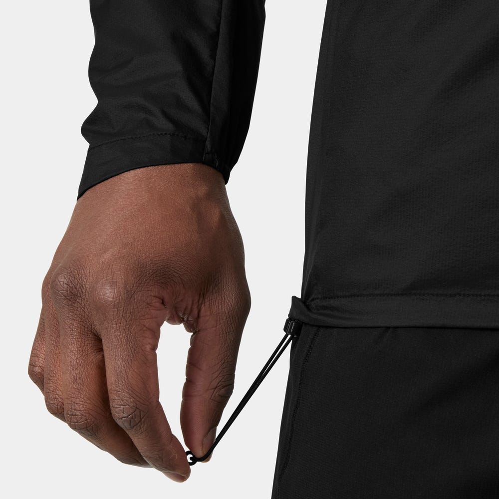 Men's Packable Windbreaker Jacket - Black