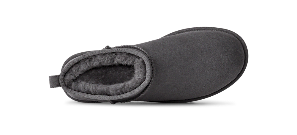 Men's Low Shaft Sheepskin Boot - Dark Grey